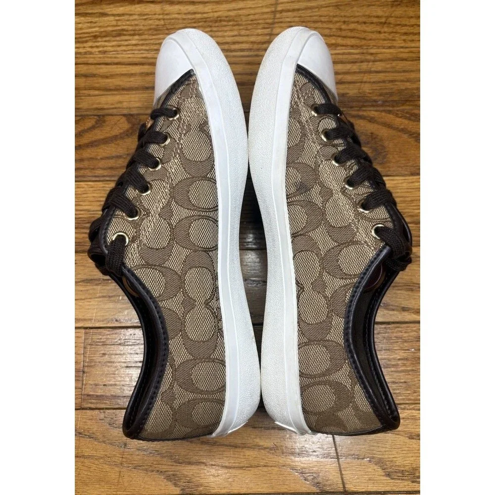 Coach Empire Signature Canvas Women’s Sneaker Size 8 Monogram C Low Top Y2K